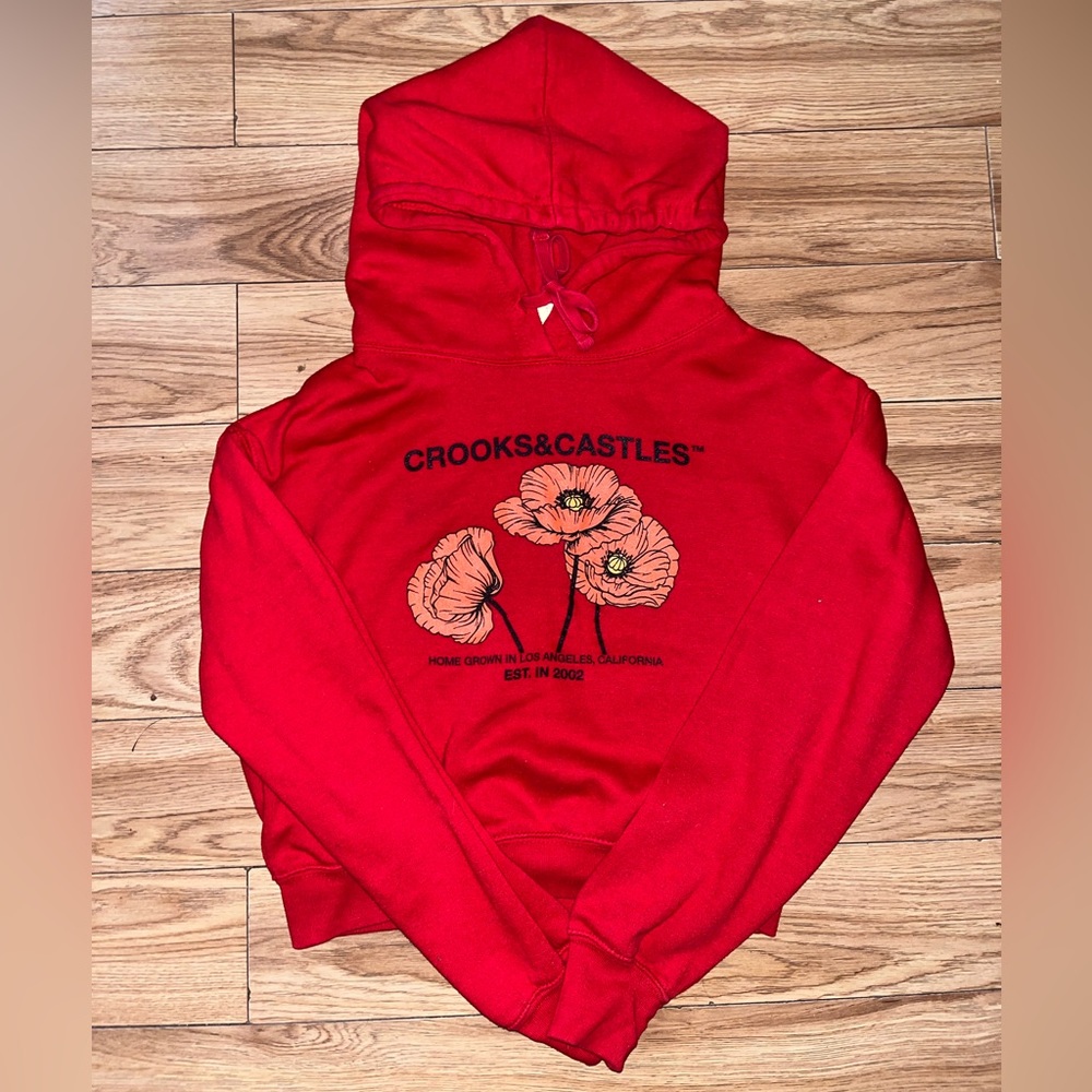 crooks & castles flower hoodie